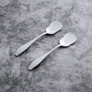 Supreme Stainless Steel 2-Piece Square-Off Oval Edge Yogurt Spoon