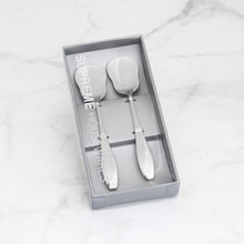 Load image into Gallery viewer, Supreme Stainless Steel 2-Piece Square-Off Oval Edge Yogurt Spoon