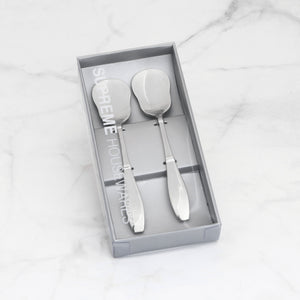 Supreme Stainless Steel 2-Piece Square-Off Oval Edge Yogurt Spoon