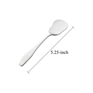 Supreme Stainless Steel 2-Piece Square-Off Oval Edge Yogurt Spoon