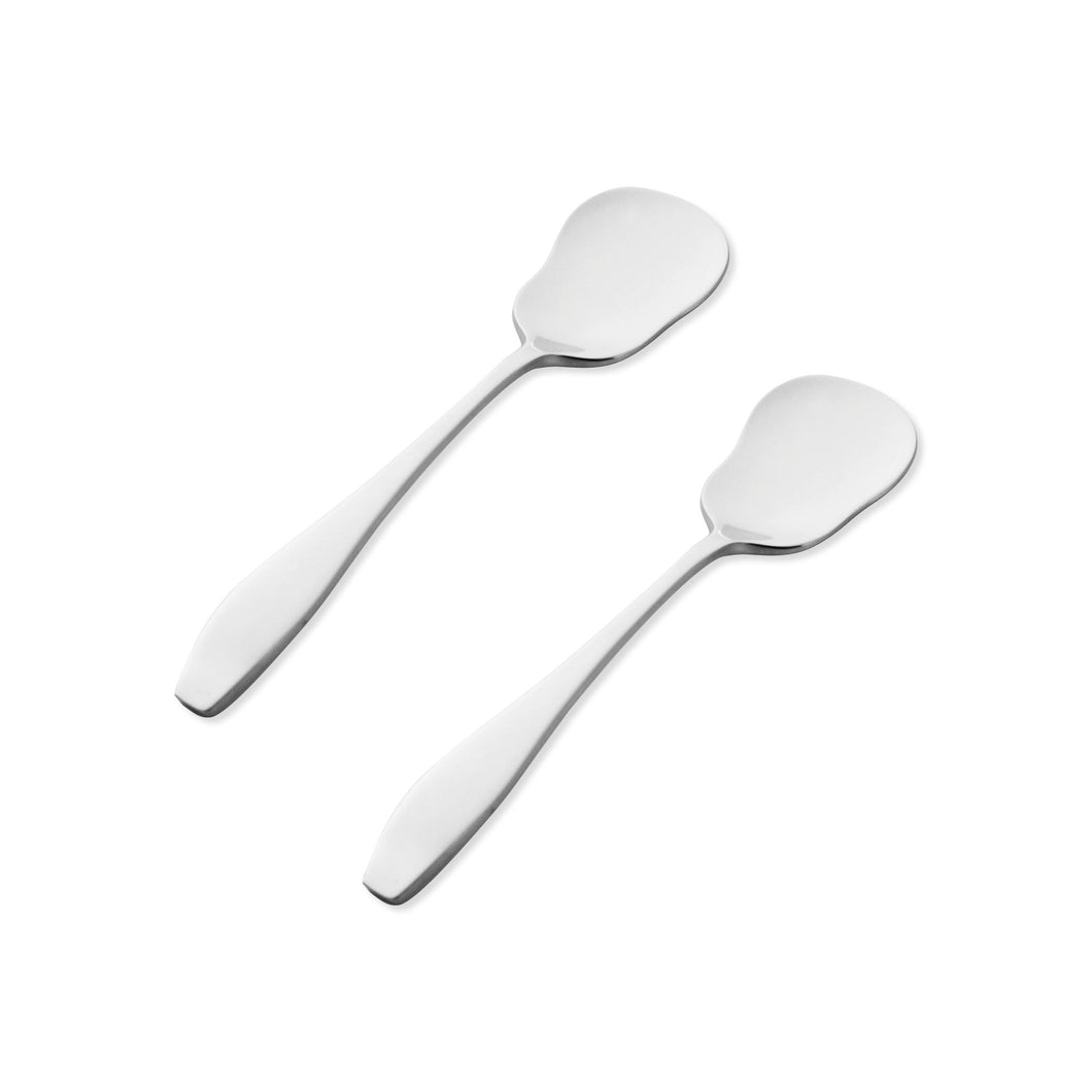 Supreme Stainless Steel 2-Piece Square-Off Oval Edge Yogurt Spoon