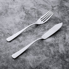 Load image into Gallery viewer, Supreme Stainless Steel 2-Piece Square Edge Fish Knife and Fork Set