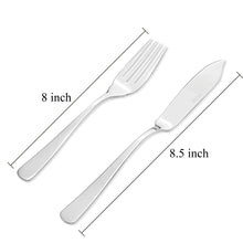 Load image into Gallery viewer, Supreme Stainless Steel 2-Piece Square Edge Fish Knife and Fork Set