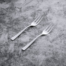 Load image into Gallery viewer, Supreme Stainless Steel 2-Piece Square Edge Dessert Fork