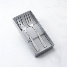 Load image into Gallery viewer, Supreme Stainless Steel 2-Piece Square Edge Dessert Fork