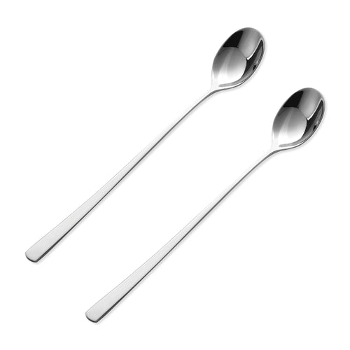 Supreme Stainless Steel 2-Piece Square Edge Ice Tea Spoon