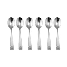 Load image into Gallery viewer, Supreme Stainless Steel 6-Piece Square Edge with Circle Pattern Demitasse Spoon