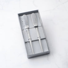 Load image into Gallery viewer, Supreme Stainless Steel 2-Piece Square Handle Cheese Spreader