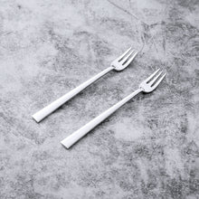 Load image into Gallery viewer, Supreme Stainless Steel 2-Piece Slim Square Edge Dessert Fork