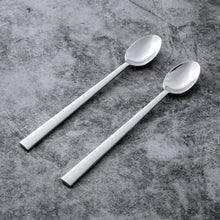 Load image into Gallery viewer, Supreme Stainless Steel 2-Piece Slim Square Edge Ice Tea Spoon
