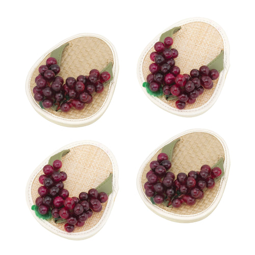 Drinkwear 4-Piece Crush Flip Flop Coaster, Purple