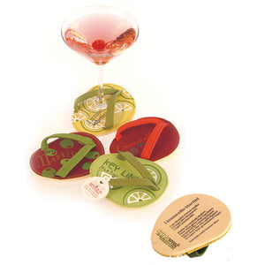 Drinkwear 4-Piece Cocktail Party Flip Flop Coaster