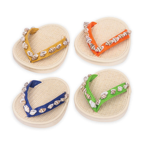 Drinkwear 4-Piece Walk on the Beach Flip Flop Coaster