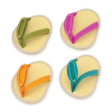 Load image into Gallery viewer, Drinkwear 4-Piece Framed Rattan Flip Flop Coaster