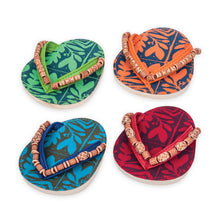 Load image into Gallery viewer, Drinkwear 4-Piece Totum Tiki Flip Flop Coaster