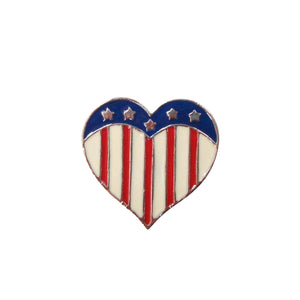 Heart Shape Flag Pendant Pin Set of 12
