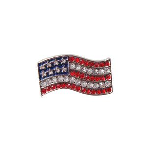 Flag with Jewels Pendant Pin Set of 12