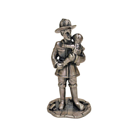 Firefighter with Child Figurine