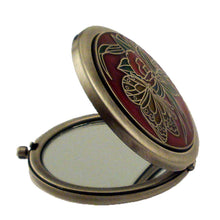 Load image into Gallery viewer, Butterfly Red Pewter Mirror, Silver