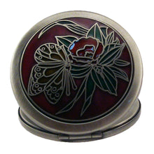 Load image into Gallery viewer, Butterfly Red Pewter Mirror, Gold