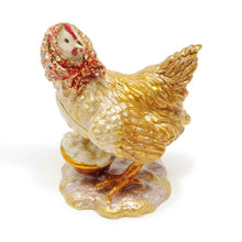 Load image into Gallery viewer, Hen with Eggs Trinket Box