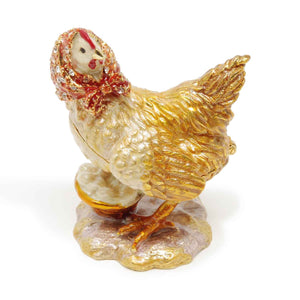 Hen with Eggs Trinket Box
