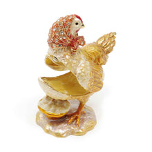 Load image into Gallery viewer, Hen with Eggs Trinket Box