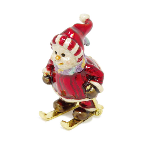 Ski Snowman Trinket Box