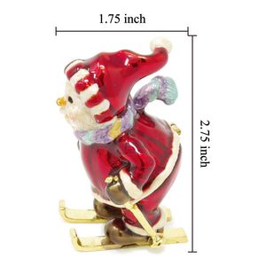 Ski Snowman Trinket Box