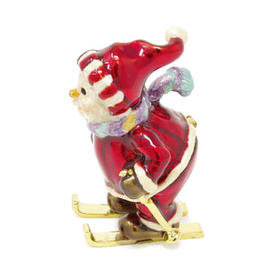 Ski Snowman Trinket Box