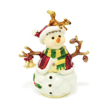 Load image into Gallery viewer, Country Snowman Trinket Box