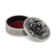 Load image into Gallery viewer, Vintage Roses Circle Round Trinket Box