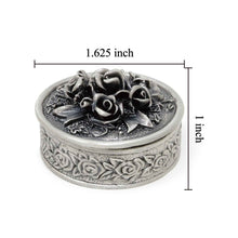 Load image into Gallery viewer, Vintage Roses Circle Round Trinket Box
