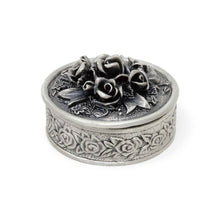 Load image into Gallery viewer, Vintage Roses Circle Round Trinket Box