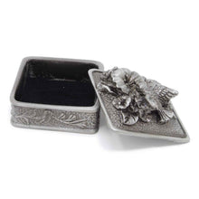 Load image into Gallery viewer, Vintage Hummingbird Square Trinket Box