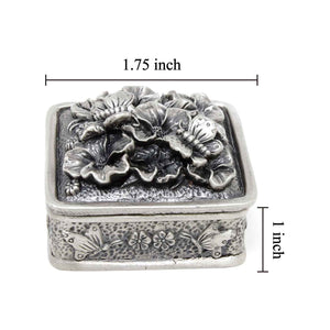 Vintage Butterfly Square Trinket Box