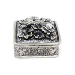Vintage Butterfly Square Trinket Box