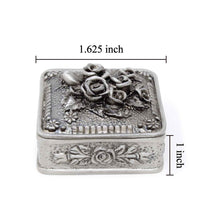 Load image into Gallery viewer, Vintage Rose Square Trinket Box