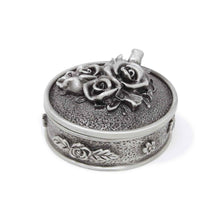 Load image into Gallery viewer, Vintage Rose Round Trinket Box