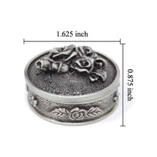Load image into Gallery viewer, Vintage Rose Round Trinket Box