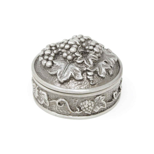 Vintage Grape Round Trinket Box