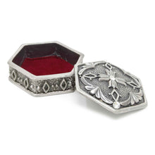 Load image into Gallery viewer, Vintage Hexagonal with 3 Crystals Trinket Box