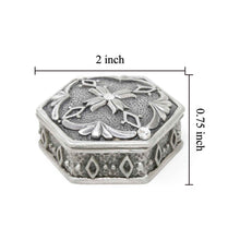Load image into Gallery viewer, Vintage Hexagonal with 3 Crystals Trinket Box