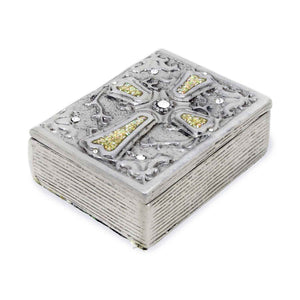 Bible with Cross Trinket Box