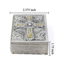 Load image into Gallery viewer, Bible with Cross Trinket Box