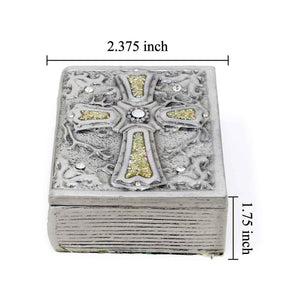 Bible with Cross Trinket Box