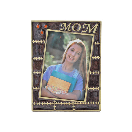 Mom, Stitching Picture Frame, Gold/Brown, 3.5