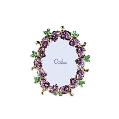 Elegant Flowers Picture Frame, Purple, 0.75