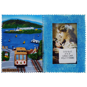 Cable Car Picture Frame, Blue, 2" x 3"