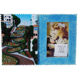 Lombard Street Picture Frame, Blue, 2" x 3"